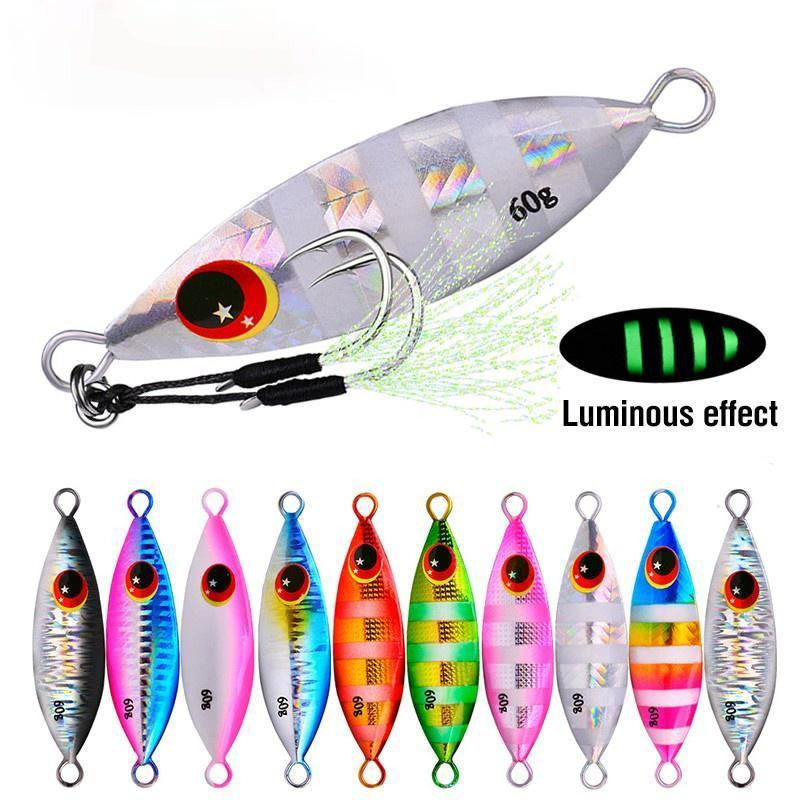 Fishing Lure Buzzbait - メタルジグスプーンルアー 10-60 グラム釣りハード人工バイオニクス餌マグロ低音海水スロージギング釣具