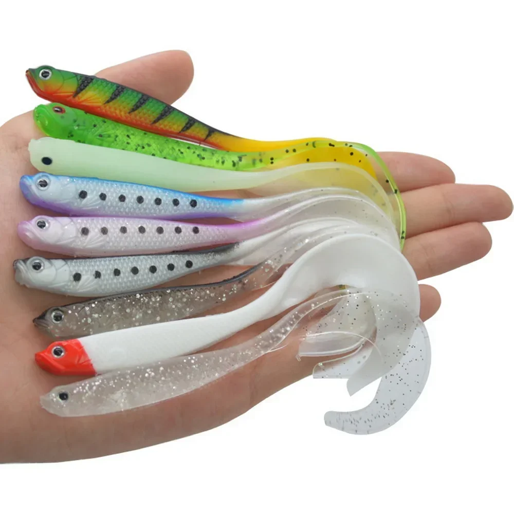Fishing Lure Spinnerbait - 釣りルアー 125 ミリメートルスイムベイトシャッド T テールソフト餌人工シリコーンルアーバスパイク釣りジギング Wobblers
