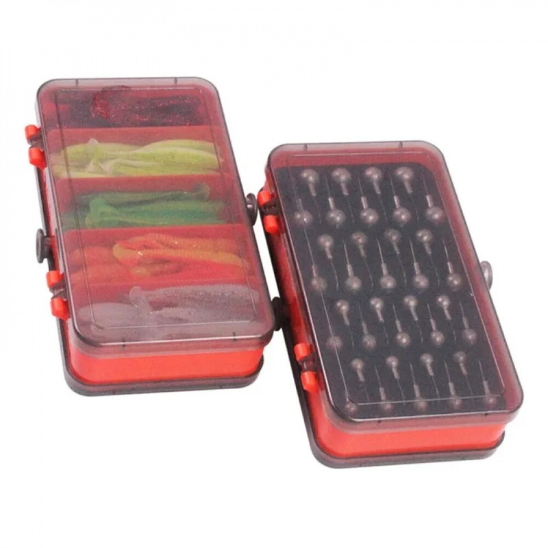 携帯用両面仕切り付きのルアーボックスと、ソフトルアー収納オー - Fishing Lure Soft Plastic のレビューと価格