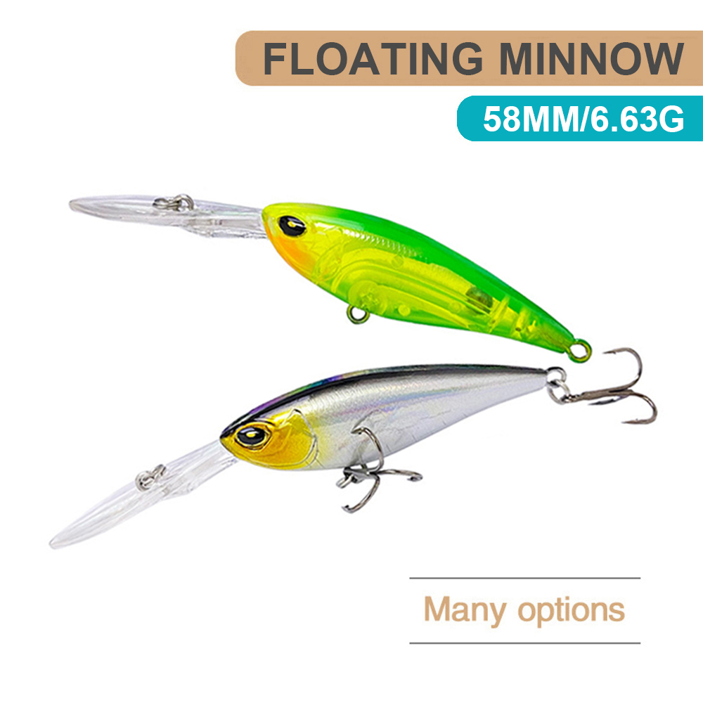 ロングキャスティングミノー釣りルアー,人工ハードベイト,マス - Fishing Lure Jerkbait のレビューと価格