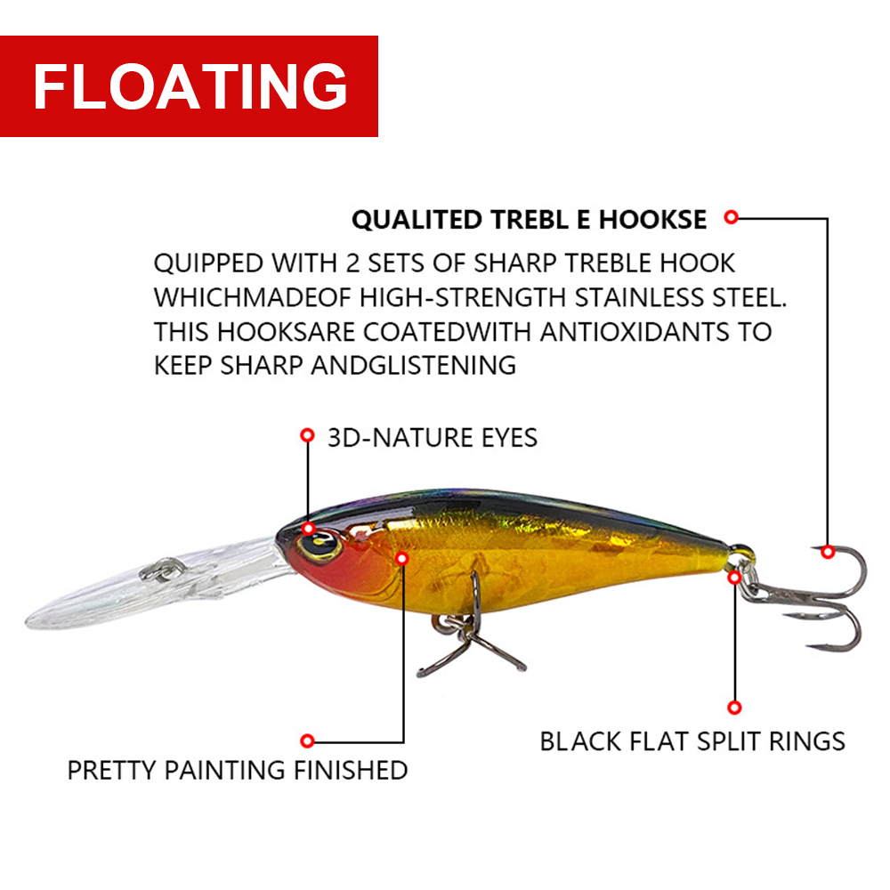 ロングキャスティングミノー釣りルアー,人工ハードベイト,マス - Fishing Lure Jerkbait のレビューと価格