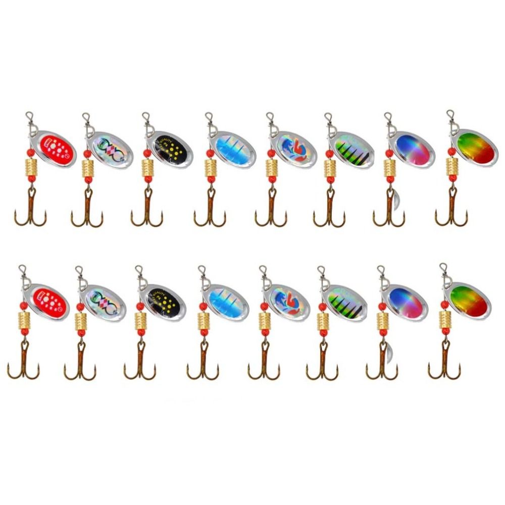 回転式のグリッタースピナー、釣り用ルアー収納ケース、人工金属 - Fishing Lure Spinnerbait のレビューと価格
