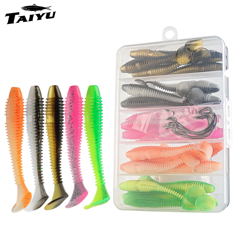 TAIYU 25/35個セット ソフトフィッシングルアーセッ - Fishing Lure Soft Plastic のレビューと価格